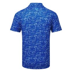 FootJoy-SS24-Golf-Course-Doodle-Pique-Polo-Shirt-81581-SHFOO284-M-Deep-Blue-Back-2